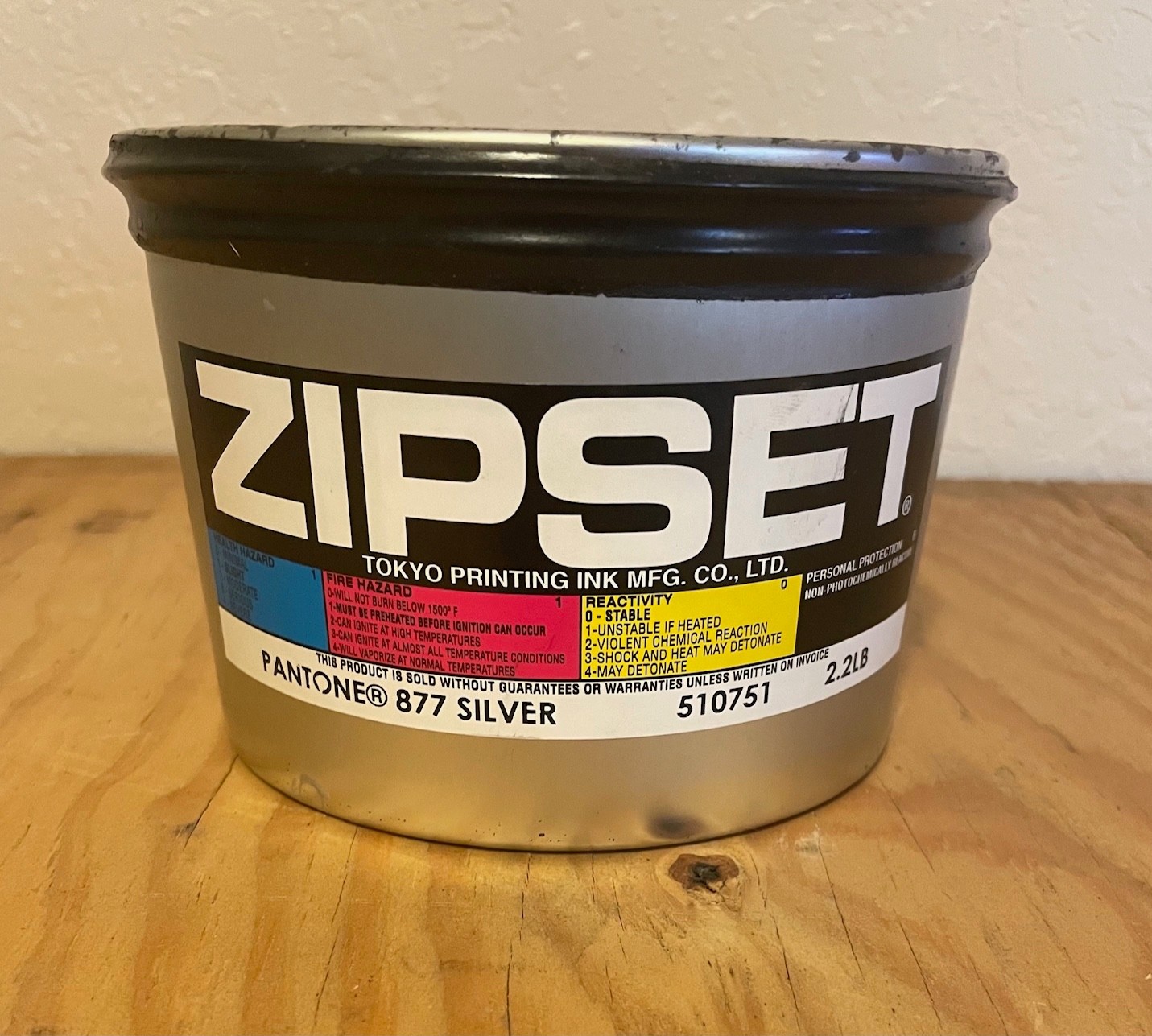 ZIPSET PANTONE 877 SILVER INK 1+lb
