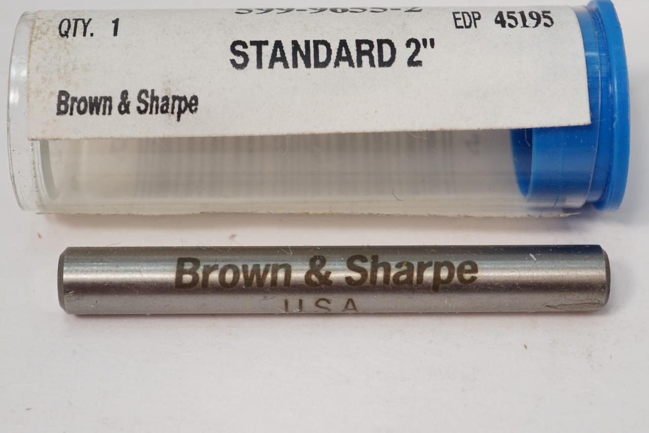 New Brown & Sharpe USA  2" Micrometer Caliper CALIBRATION STANDARD 599-9655-2