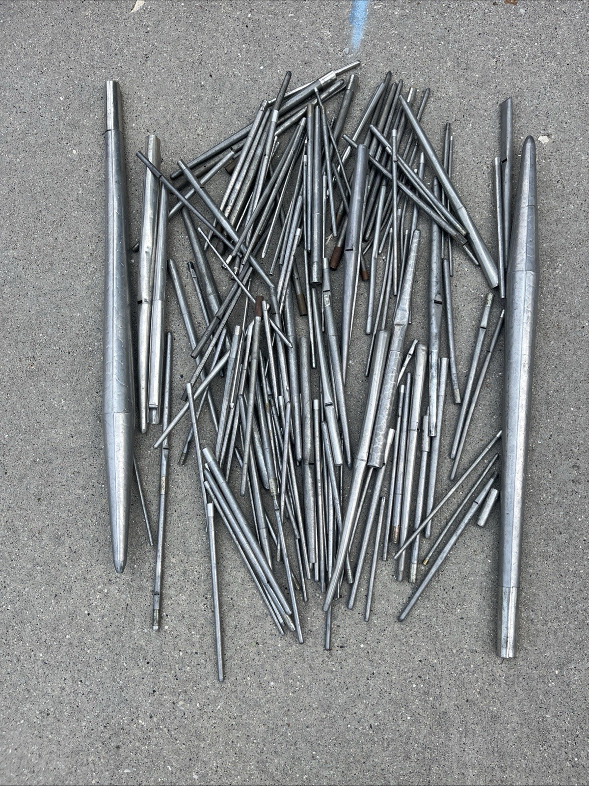 Vtg Organ Pipes Lot  12”to 24”– Mixed Notes or  Tin/Lead Scrap Bullets or Jigs