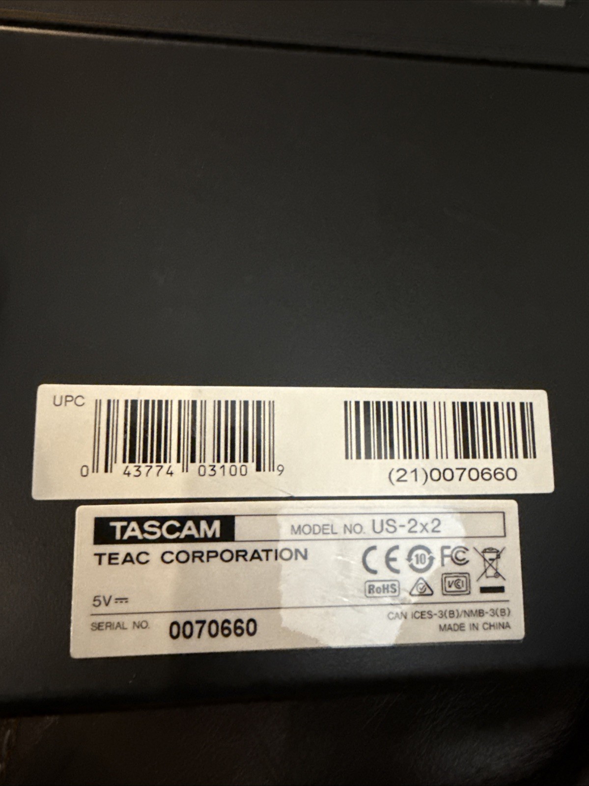 Tascam US-2x2HR USB Audio Interface