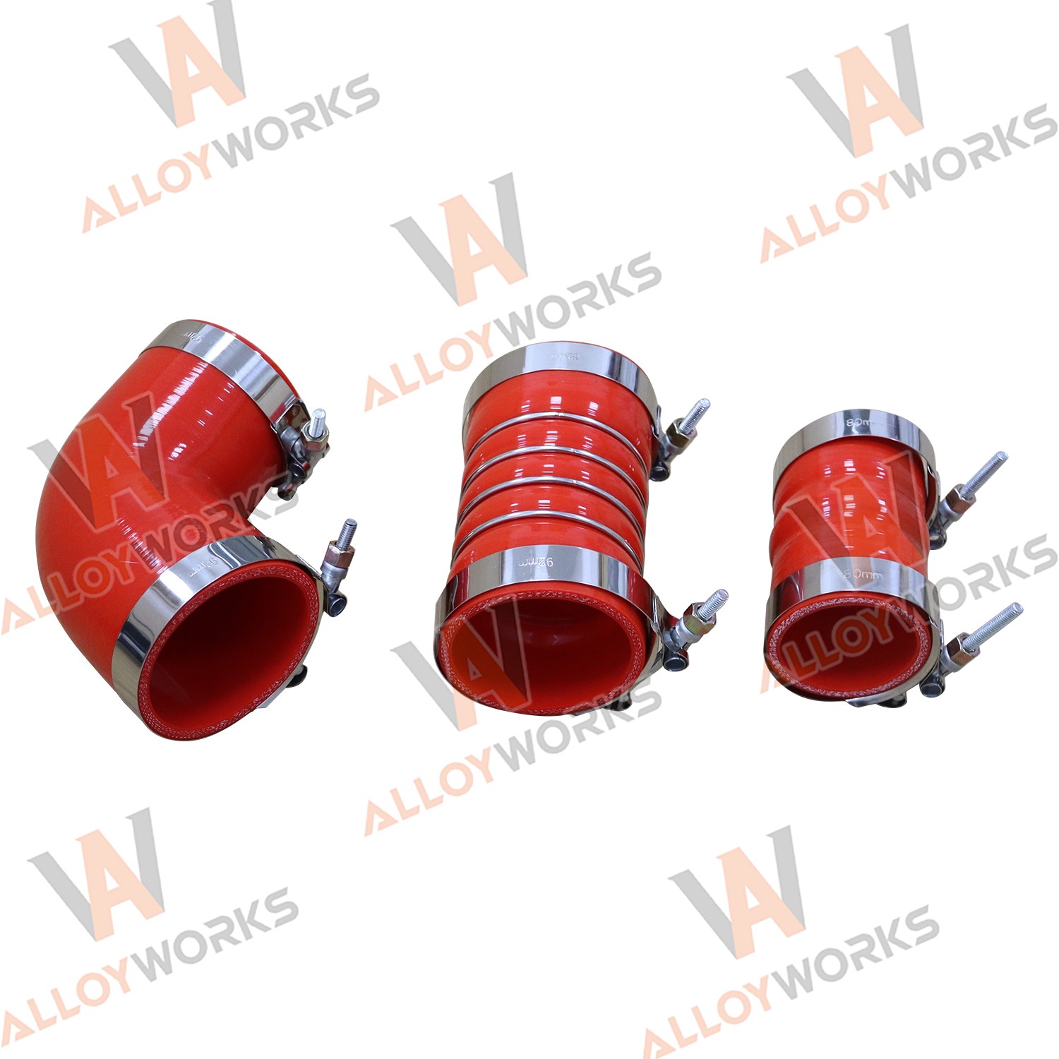 Silicone Hose Kit W/ Stainless Clamps For 06-2010 GM 6.6L LBZ LMM Duramax Diesel