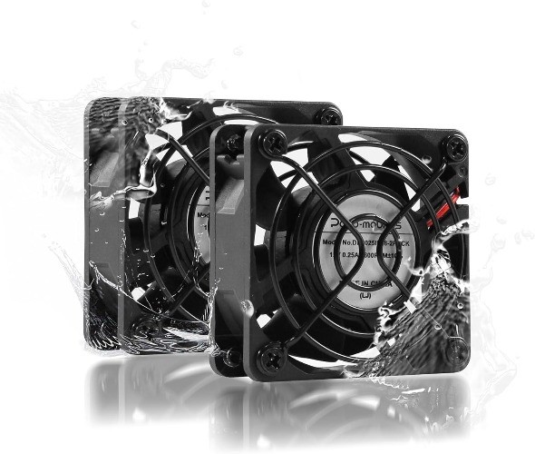 60mm 12V DC Waterproof IP68 Dual Ball Bearing High Speed Cooling Fan 5600RPM