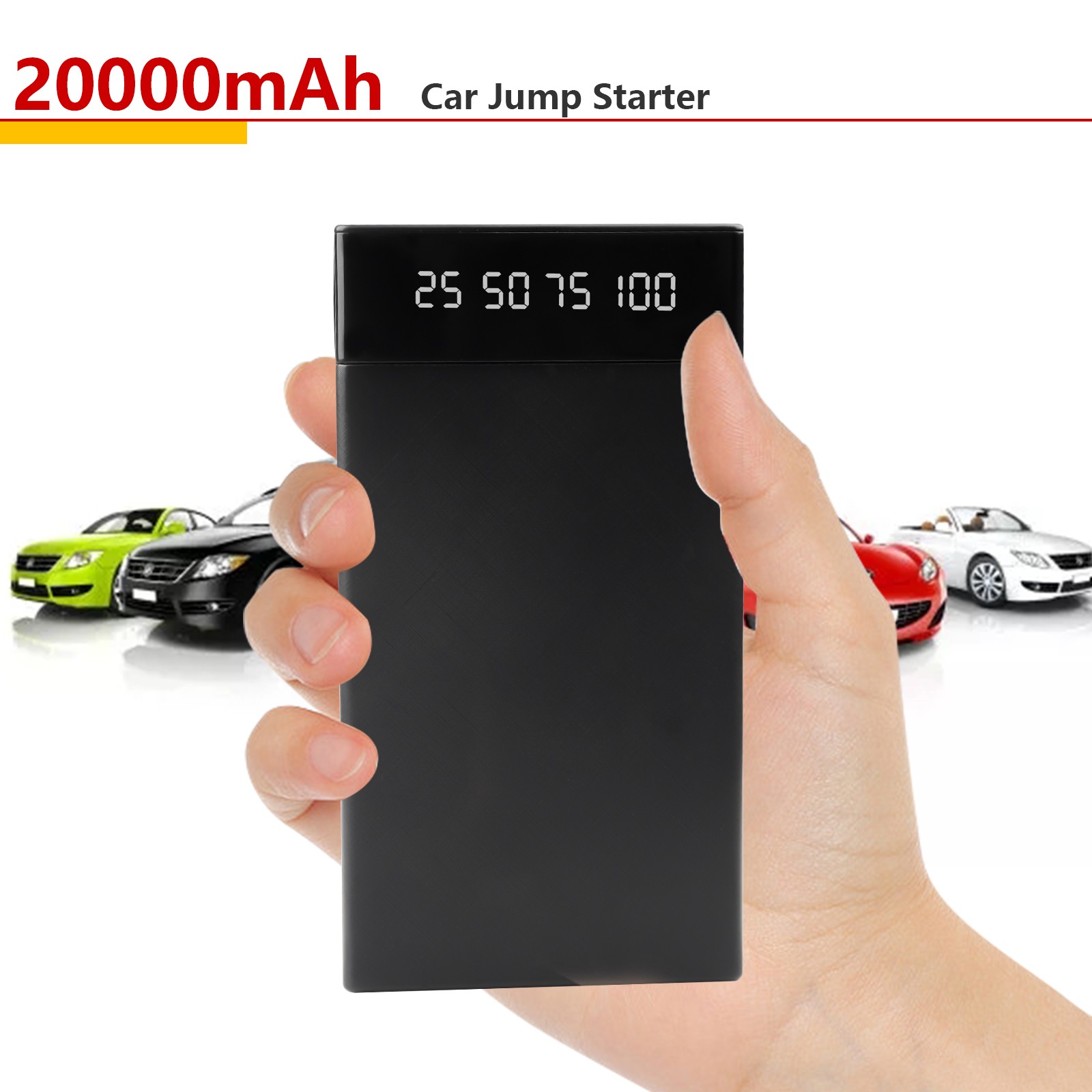 300A Peak 12V Car Jump Starter, Portable Emergency Battery Booster for 2.0L Gas