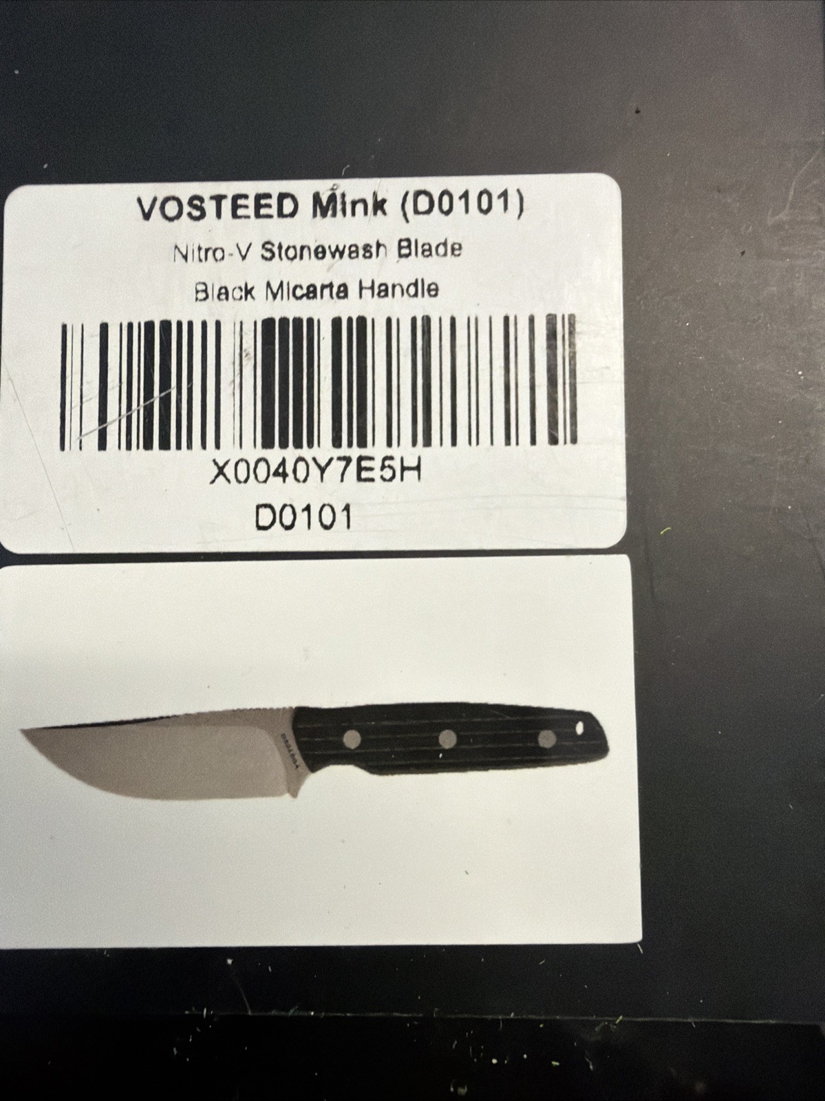 Vosteed Mink Fixed Blade Knives - 3.33’’ Nitro-V Blade with Sheath,
