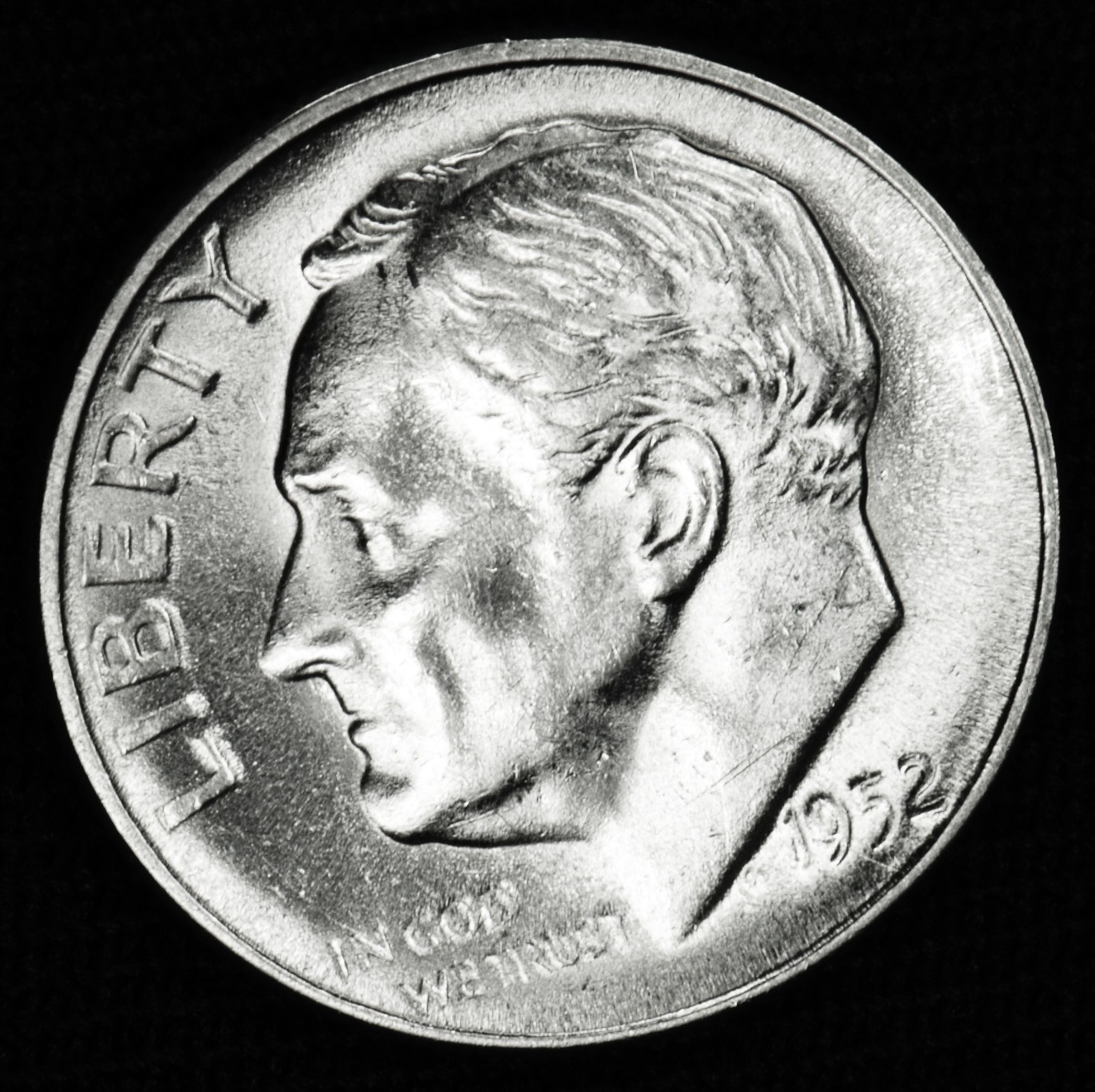 1952-s  Roosevelt Dime. BU  (Inventory A)