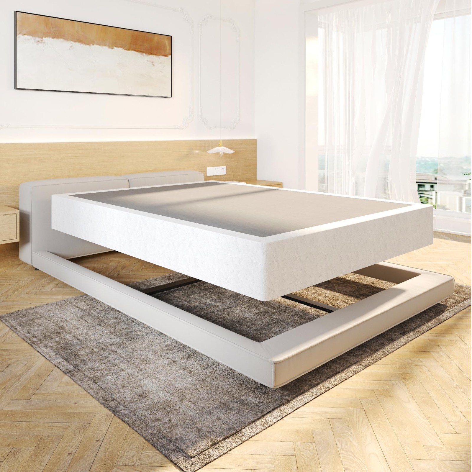 King Spring 9 Inch, Heavy Duty Metal Spring King Size Bed Base, Mattress Foun...