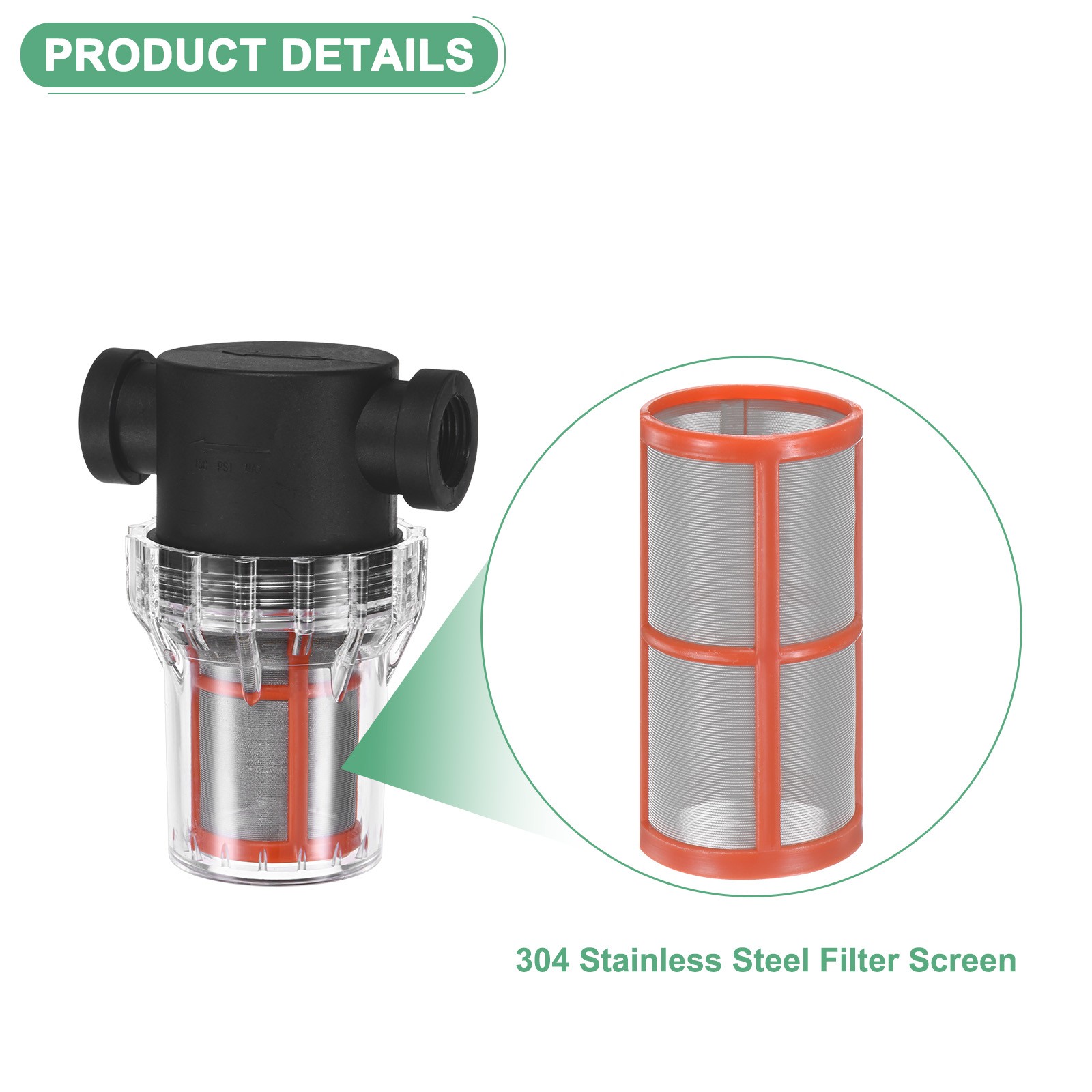 2-Pack 200 Mesh Reusable Stainless Steel Filter Screen for t Strainer [Red]