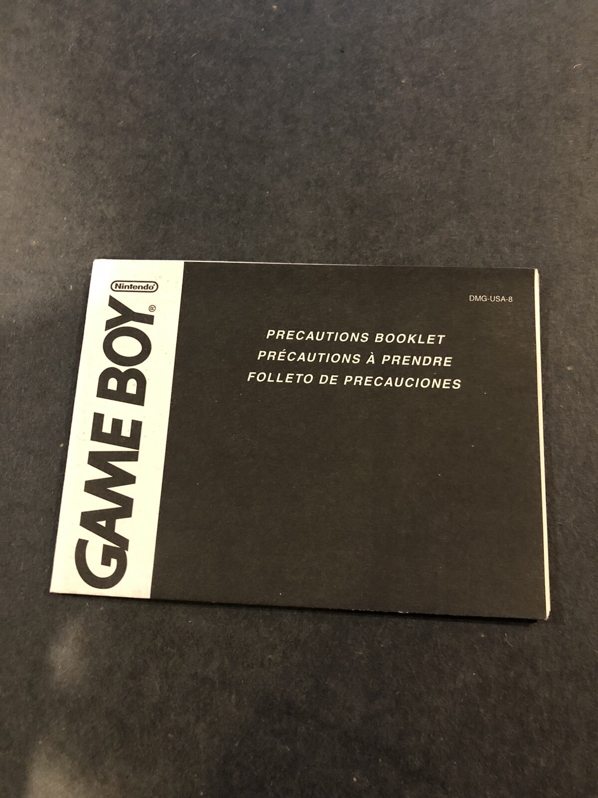 Gameboy precaution Insert