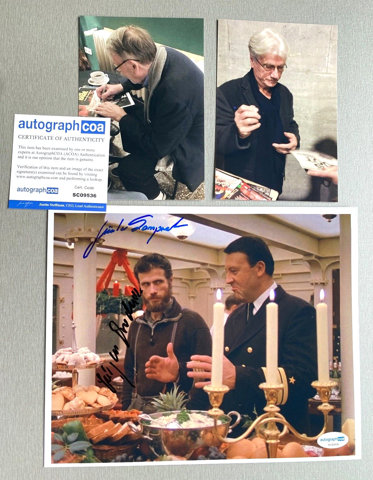 JÜRGEN PROCHNOW & GÜNTHER LAMPRECHT "The Boat" in-person autographed photo 8x10