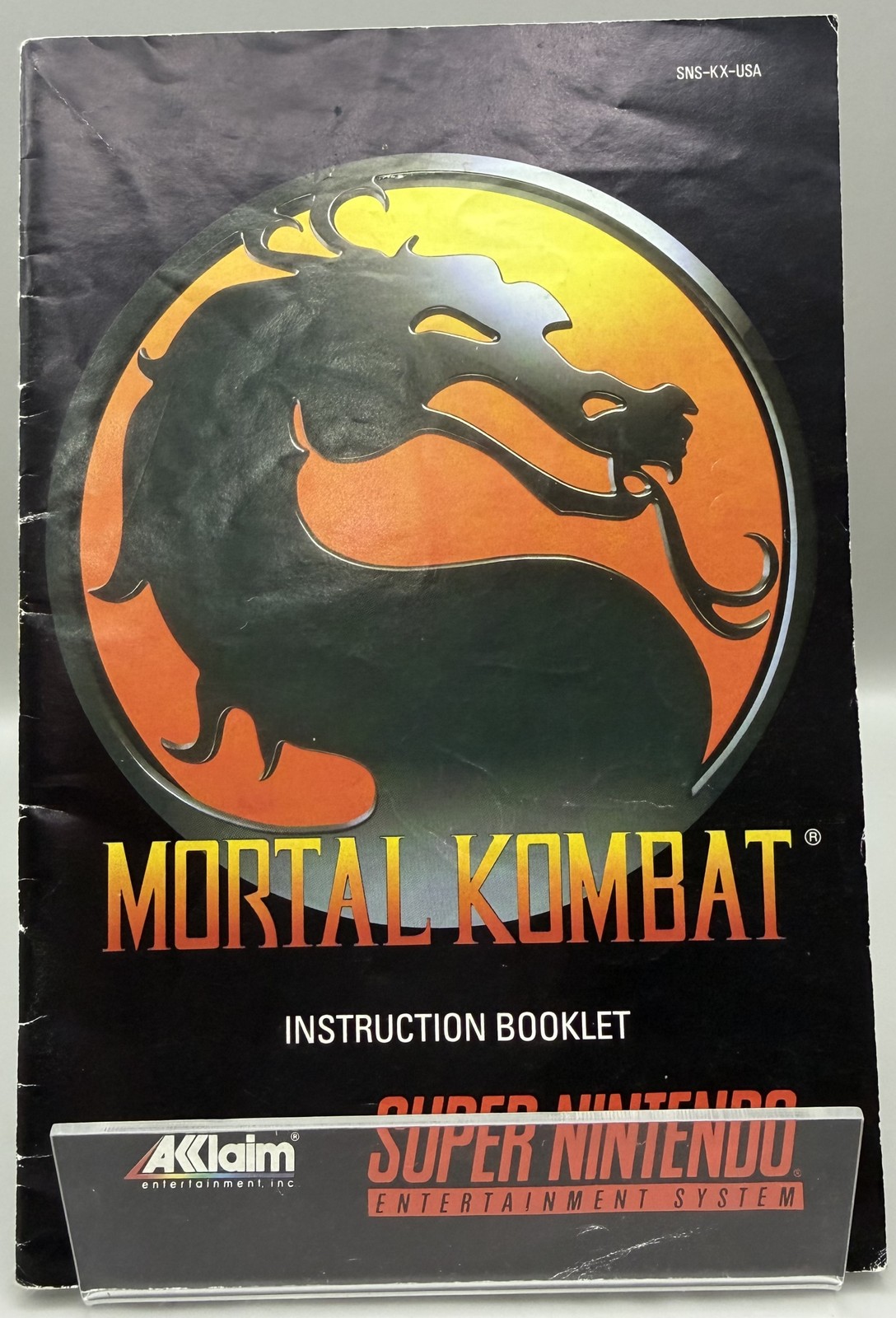 Mortal Kombat (SNES, 1991) Instruction Booklet ONLY