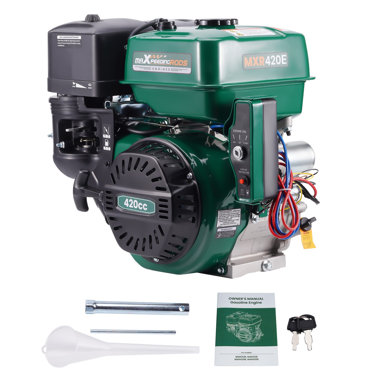 Engine Motor 420cc OHV Horizontal 4 Stroke Electric Start For Go-Kart Rototiller