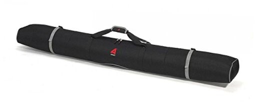 Single Padded Water Resistant Ski Travel Bag for Ski Storage & Transport. Black