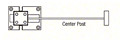Satin Anodized 18" High Center Design Series Partition Post with a 12" Deep To