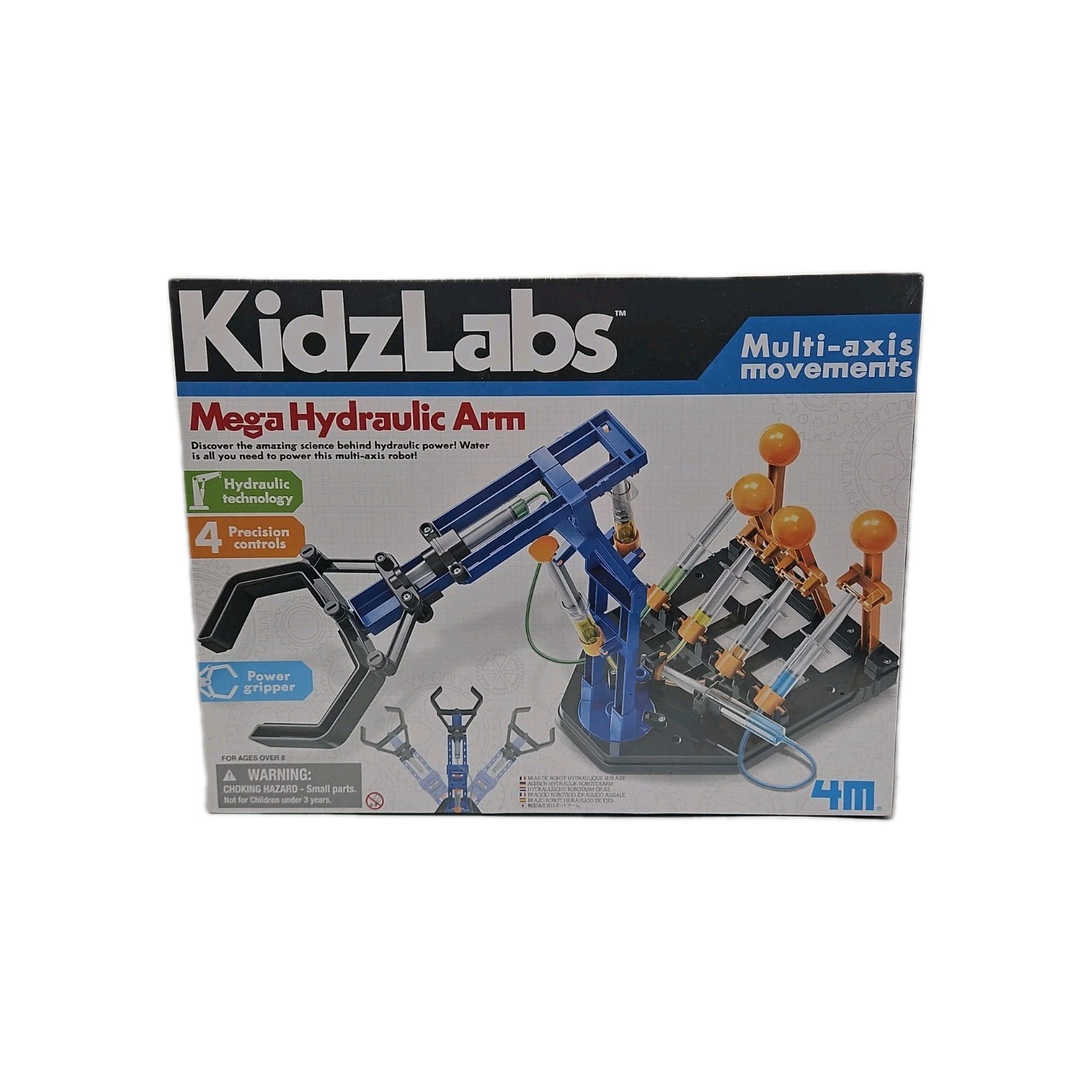 4M: KidzLabs: Mega Hydraulic Arm - DIY Robotic Water Powered Technology Kit, 18"