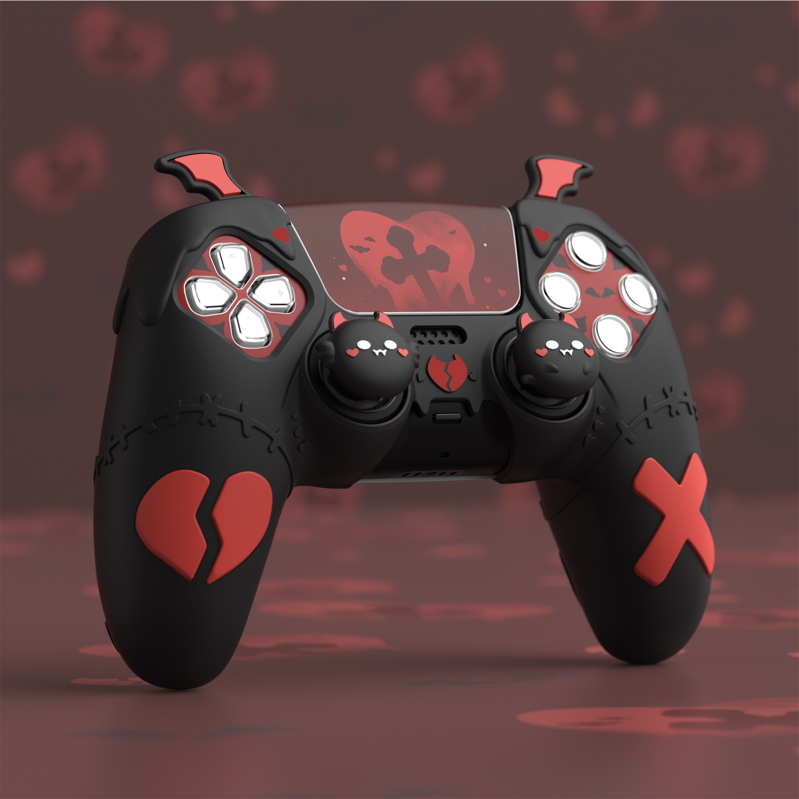 PlayVital Cute Anti-Slip Silicone Skin Cover Case for ps5 Controller Thumb Grips