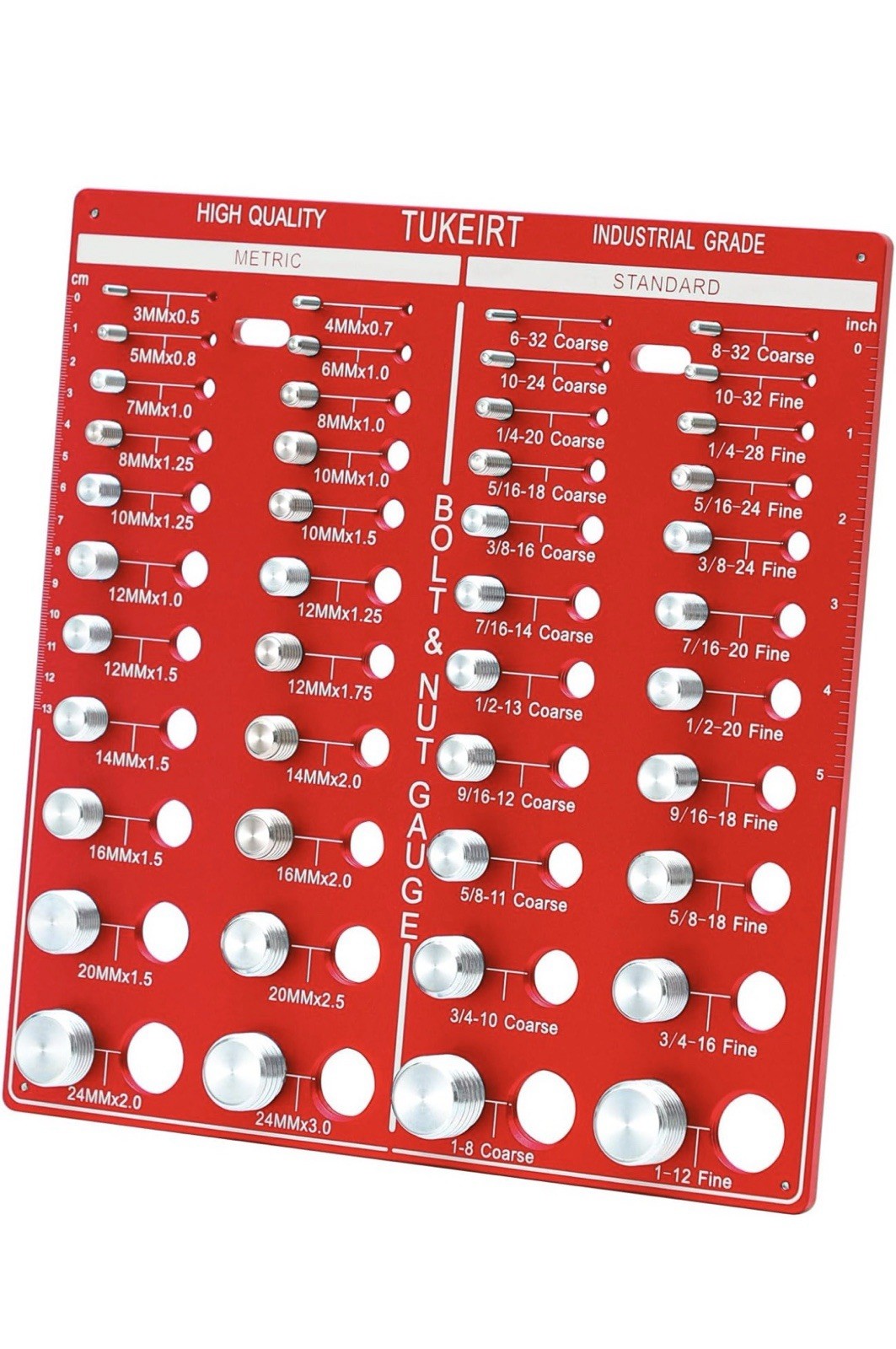 44 Nut and Bolt Thread Checker,Bolt Size and Thread Gauge,Bolt. Blue Color.