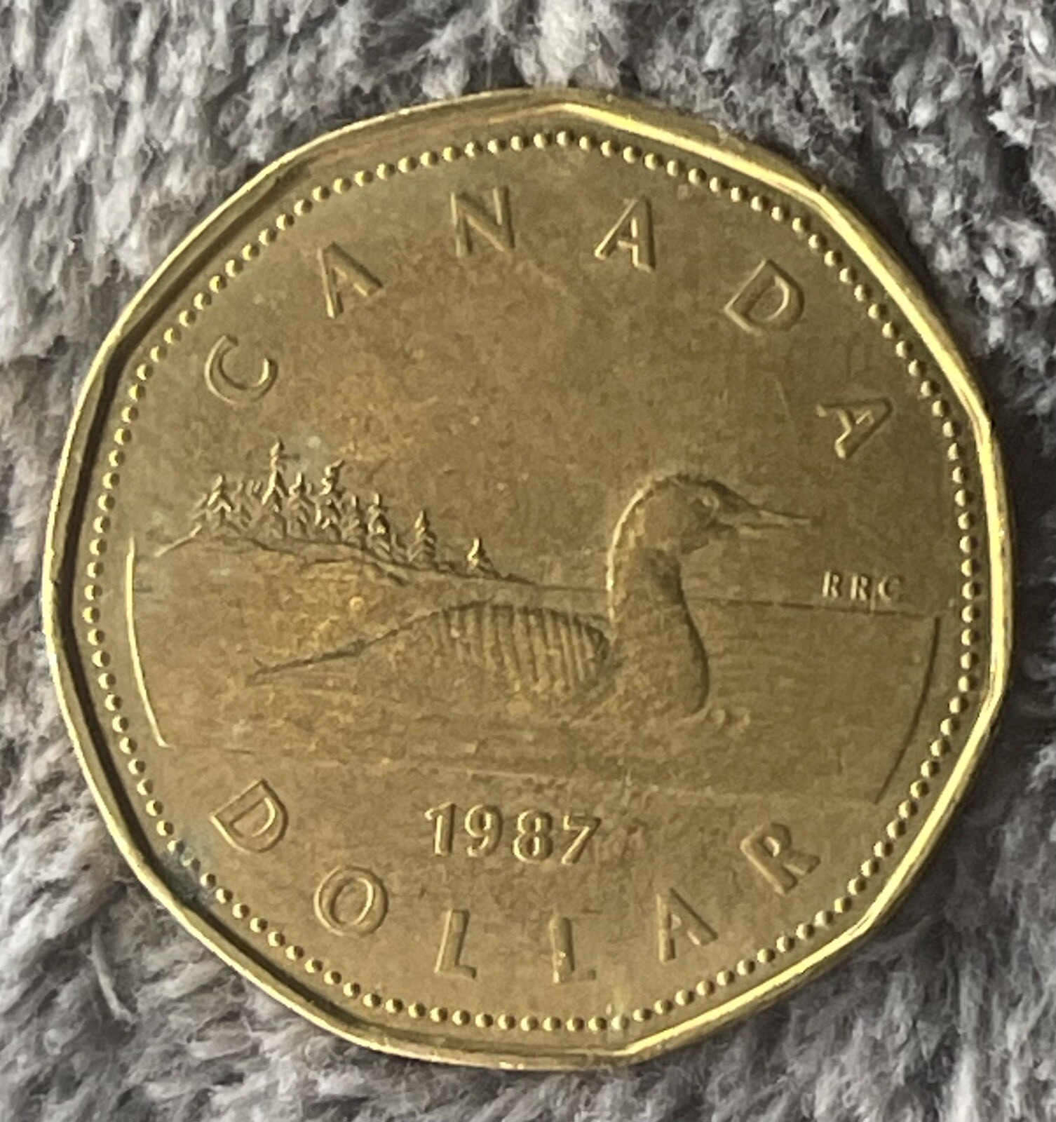 Canada 1 Dollar Coin 1987 Queen Elizabeth II As Pictured