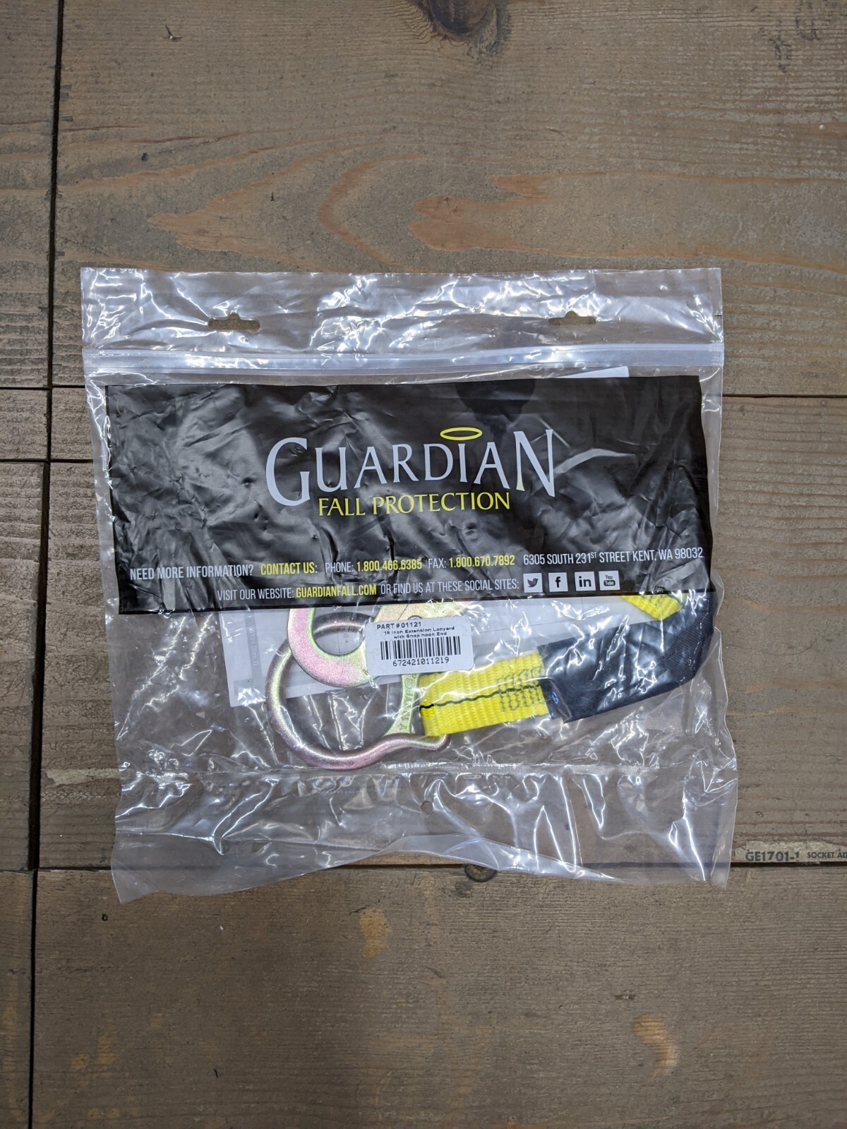 01121 Guardian Non-Shock Absorbing Extension Lanyard