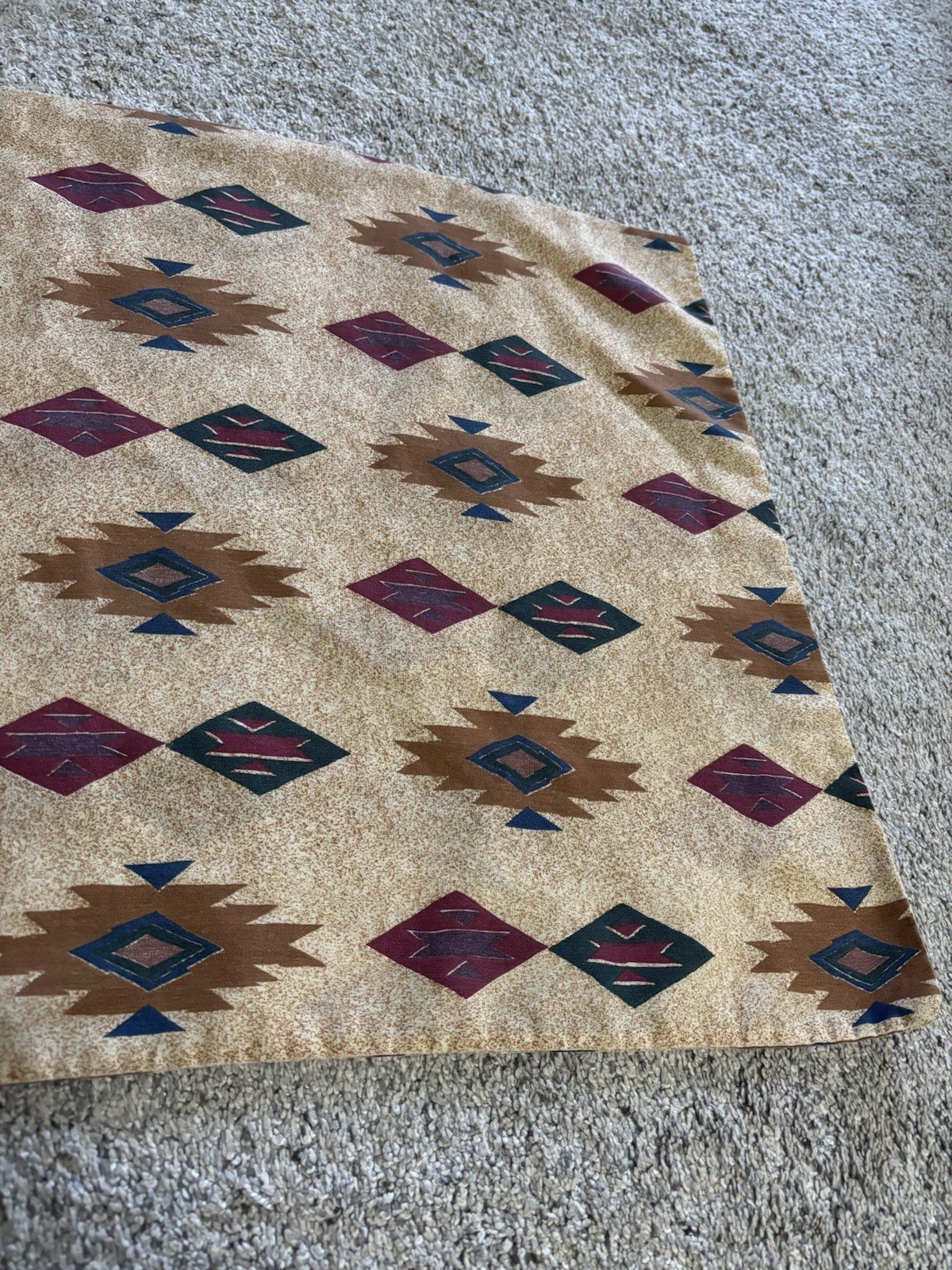 Vintage Thomaston Standard Size Pillowcase Geometric Shape Pattern