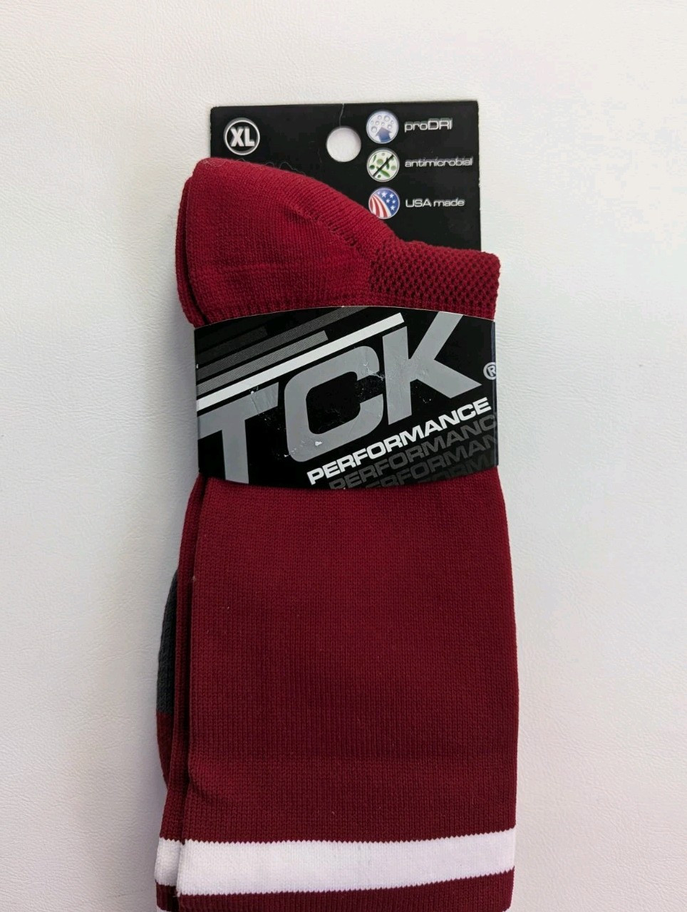 TCK Performance Baseball Socks New Size: XL Burgundy