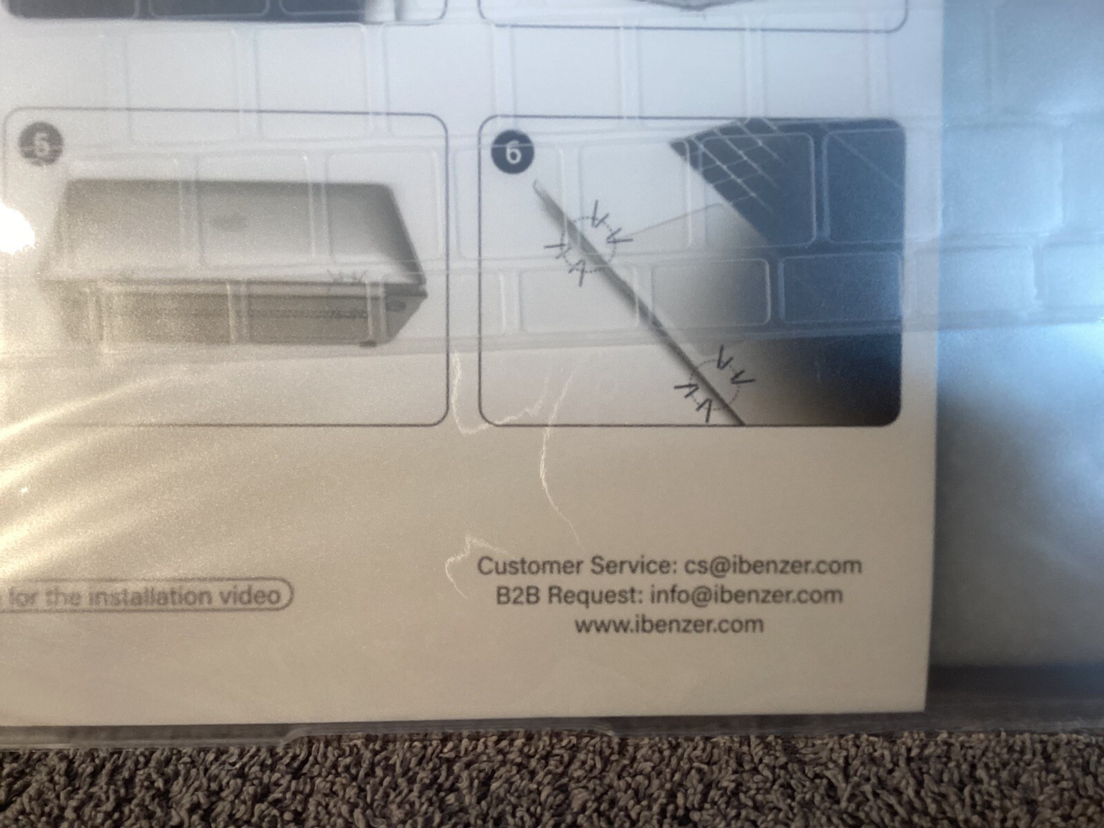 Benzer clear case cover for Macbook Air 13" with installation guide