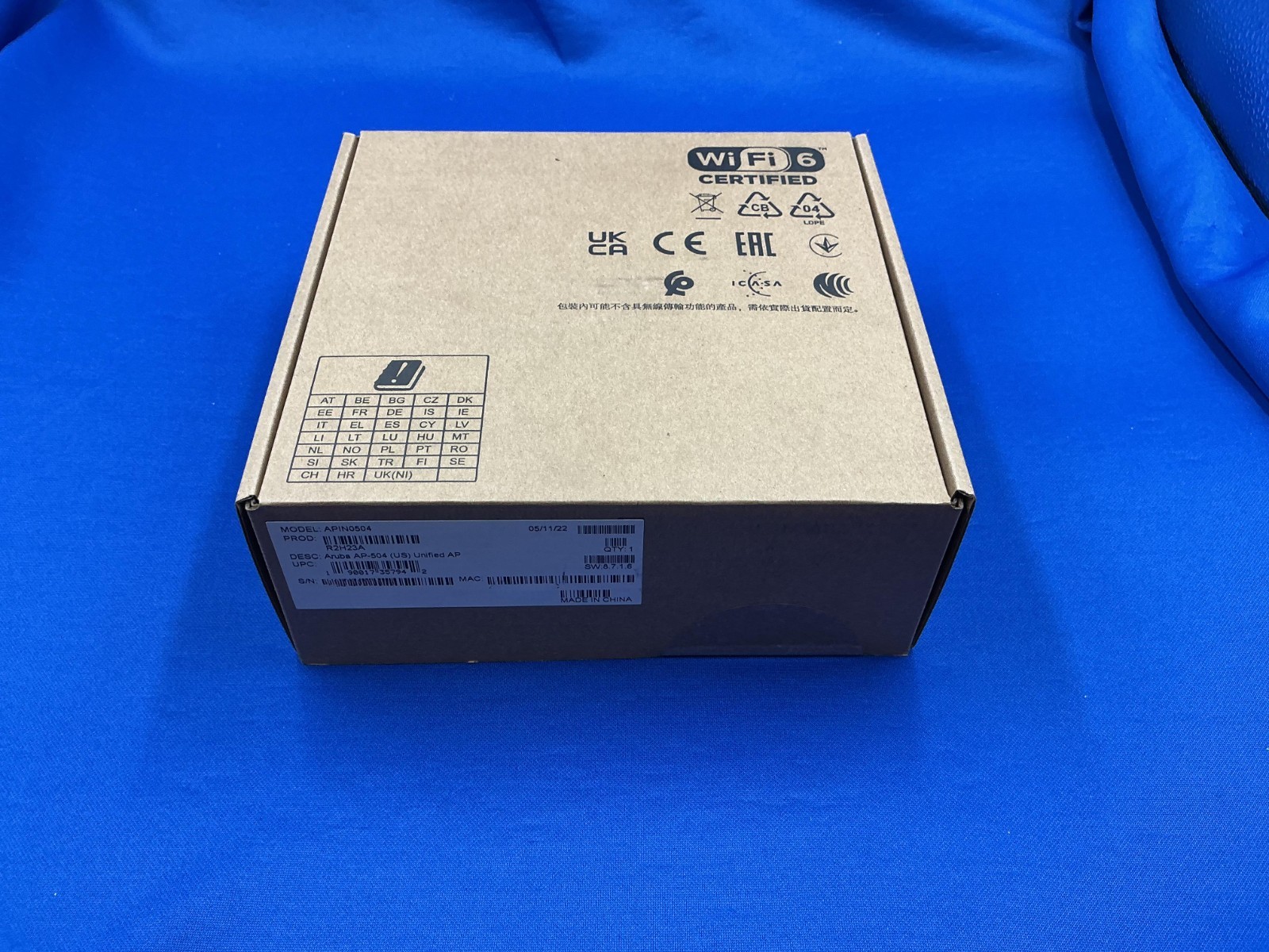 R2H23A HPE  Aruba AP-504 (US) Dual Radio External Antennas Unified Campus AP