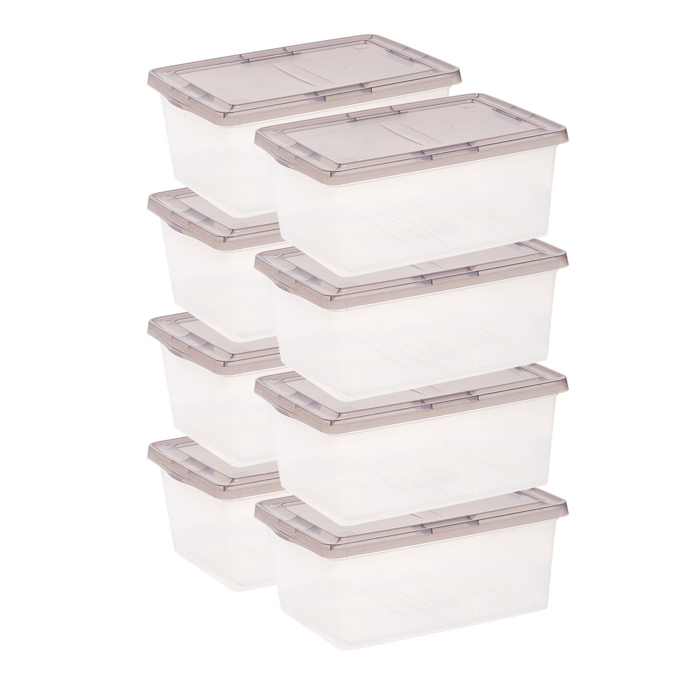 17 Qt. Plastic Storage Bin with Lid, Stackable Storage Container, Tote, Clear