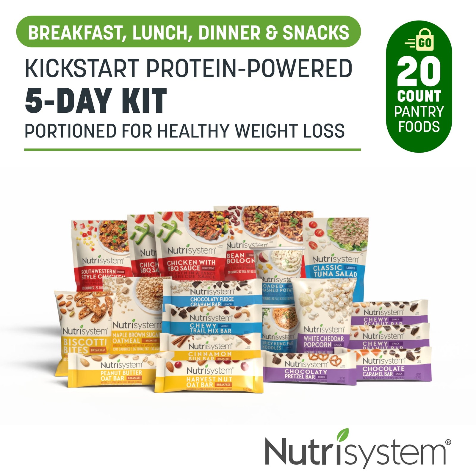 Nutrisystem Kickstart Protein-Powered 5-Day Weight Loss Meals Variety Kit 20 Ct