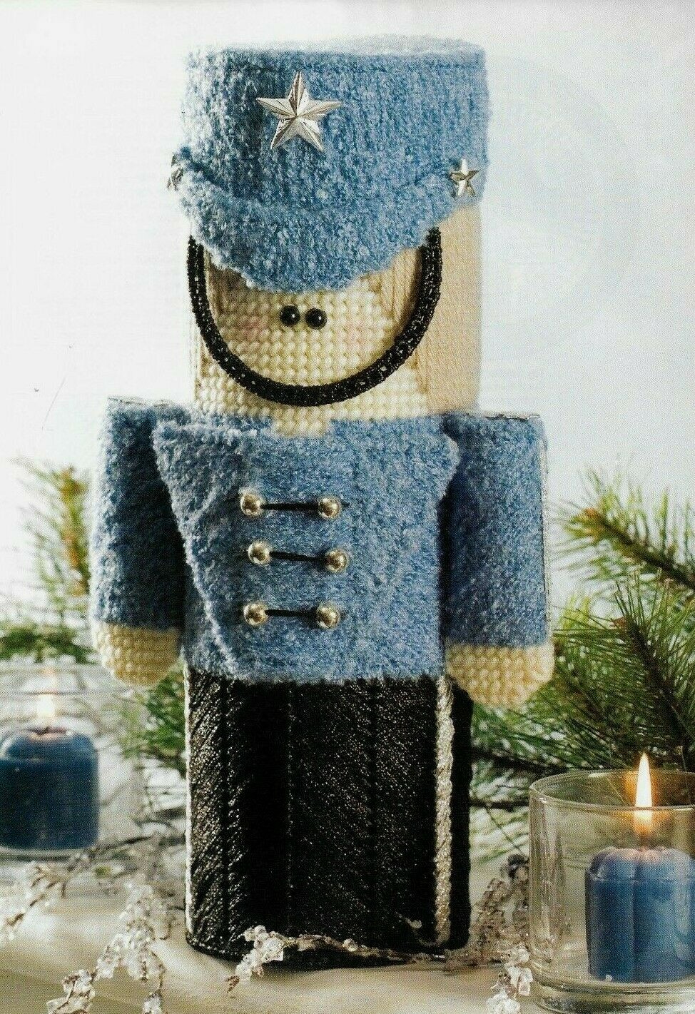 TOY SOLDIER NUTCRACKER DOLL CHRISTMAS PLASTIC CANVAS PATTERN INSTRUCTIONS