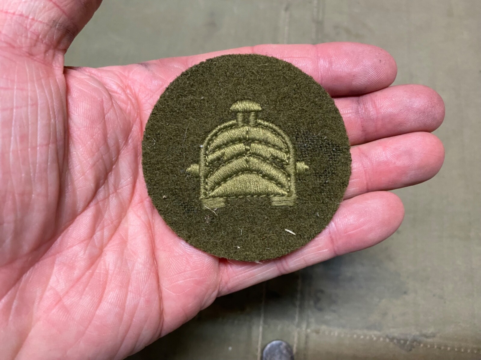 WWI US M1917 TANK ARMOR CORP TUNIC SLEEVE PRIVATE PFC RANK CHEVRON
