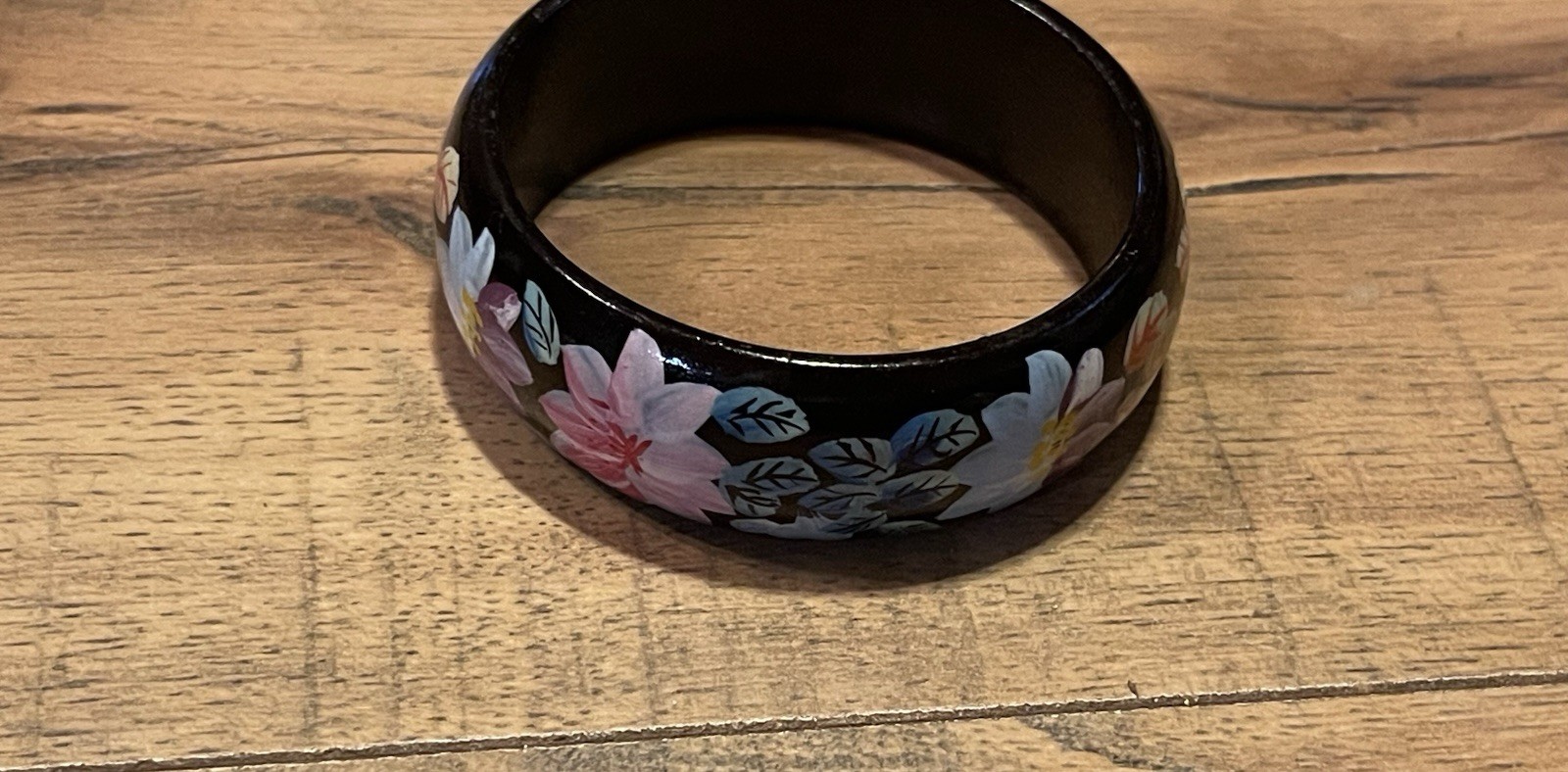 MultiColor Floral Wooden Bracelet Bangle