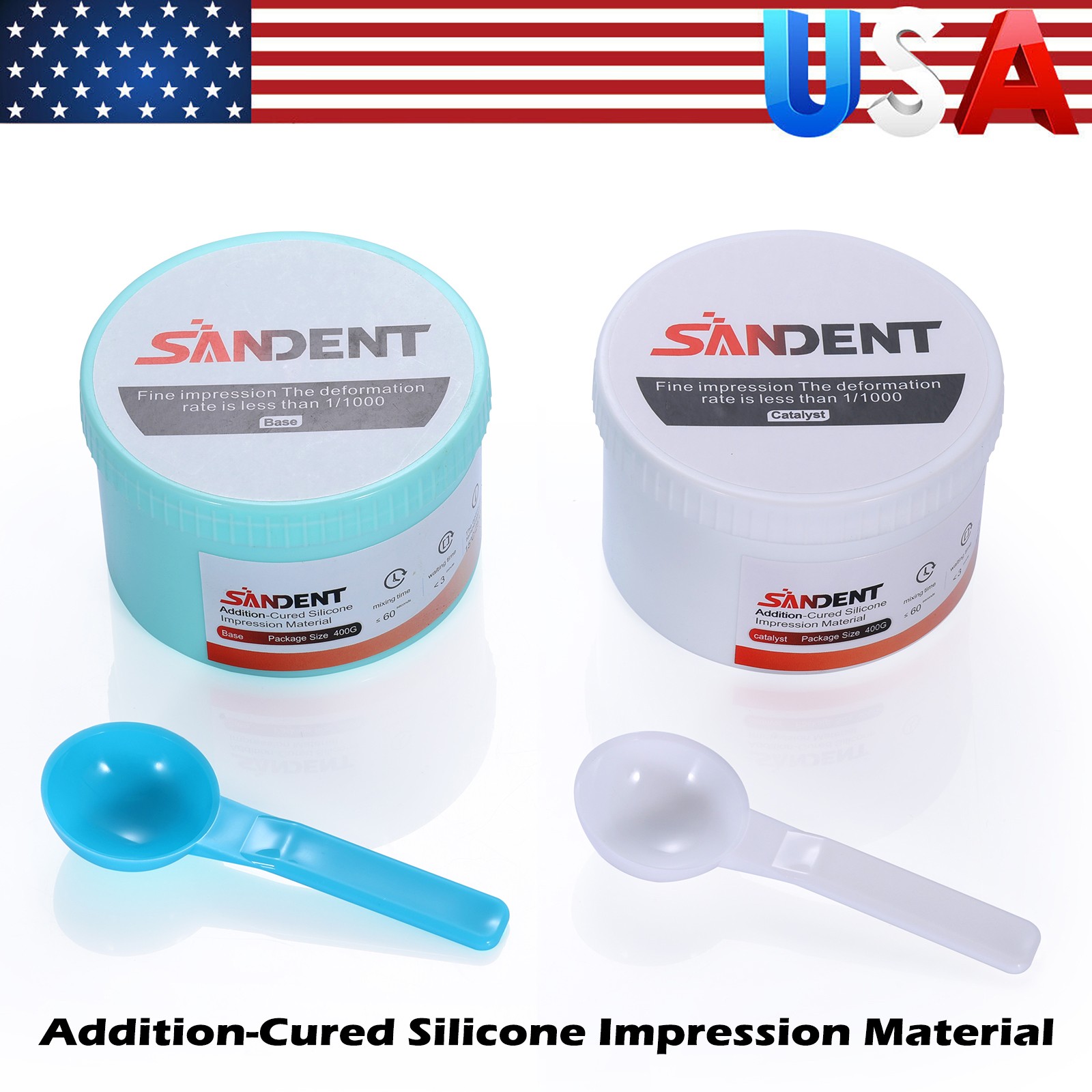 Dental Impression Material Putty Fast/Normal Set Base & Catalyst 400G*2