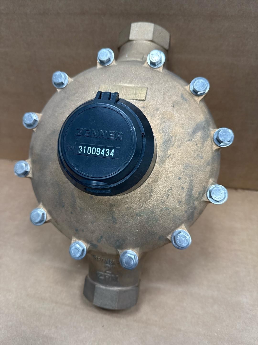 NOS Zenner PPD 2" Direct Read Positive Displacement Meter US Gallons Bronze