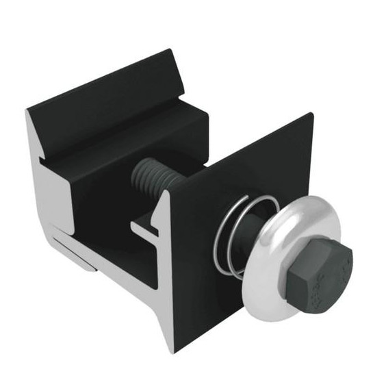 SnapNrack Ultra Rail Mounting Clamp Silver Ultra Rail 242-01229 (per unit)