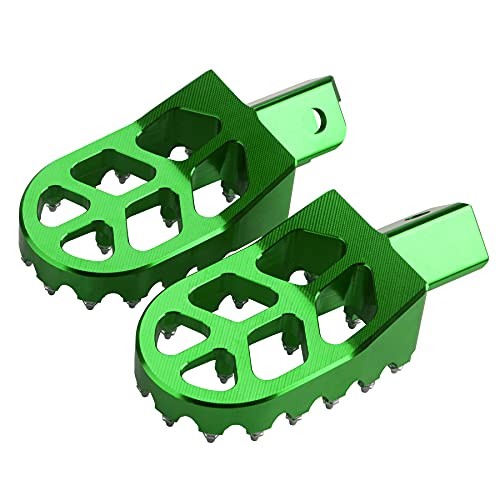 Foot Pegs Motorcycle Footpeg Footrest CNC Universal Compatible with CRF Green