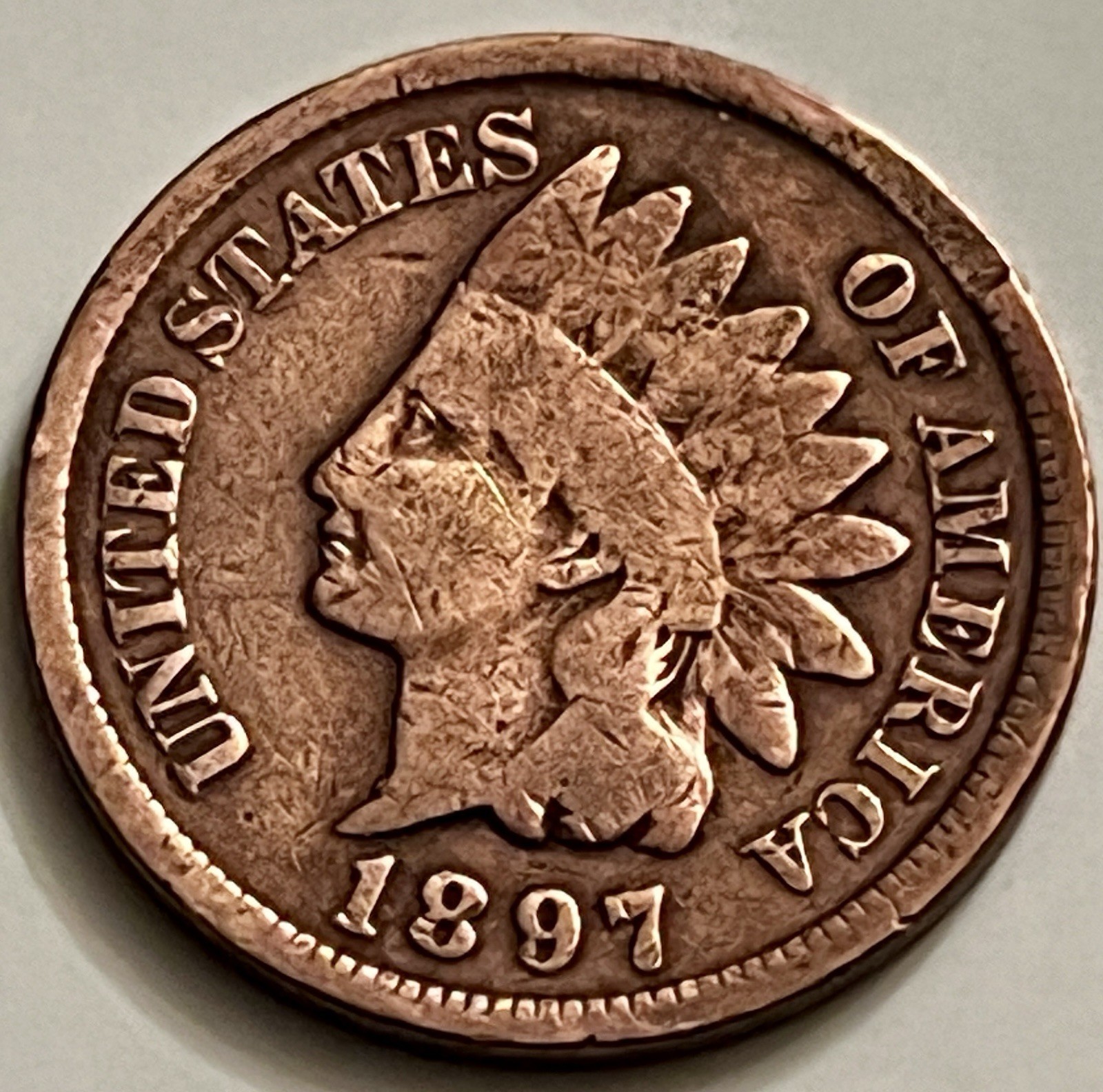 1897 Indian Head Cent VG Details Bold Reverse Clean Example BN1310