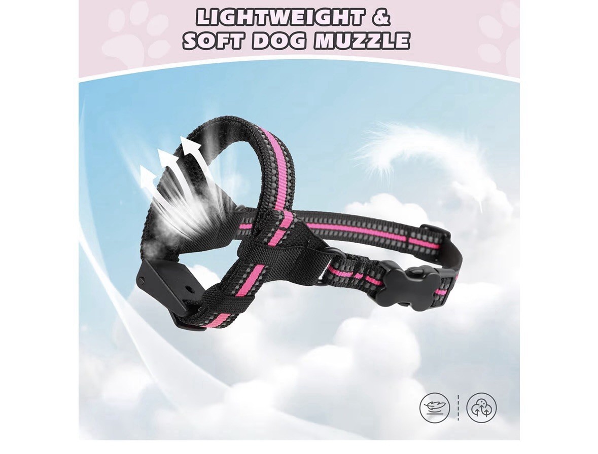 Bonthee dog muzzle adjustable , lightweight soft , allows Drinking Size XXL