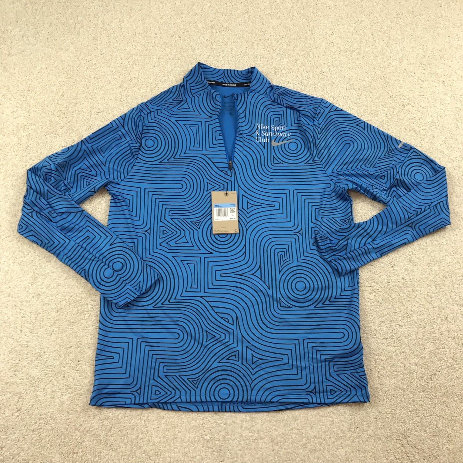 Nike Dri-FIT Element 1/4 Zip Running Top Mens Medium Blue New FB9036-406