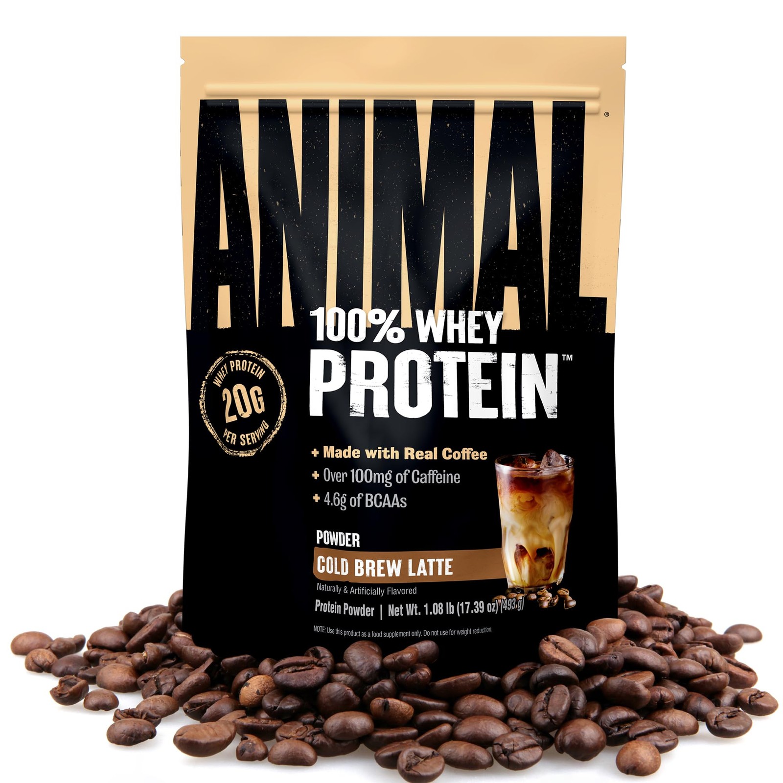 100% Whey Protein Powder Instant Iced Coffee – Real Coffee for Preworkout