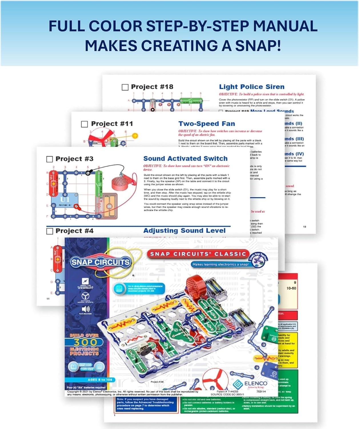 Over 300 STEM Learning Projects - Classic SC-300 Electronics Exploration Kit