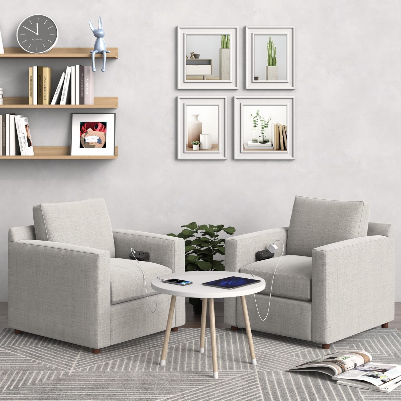 ETL Listed. Couch Charging Station, HEZI Sofa Outlet with 2 AC Outl... Fast Ship