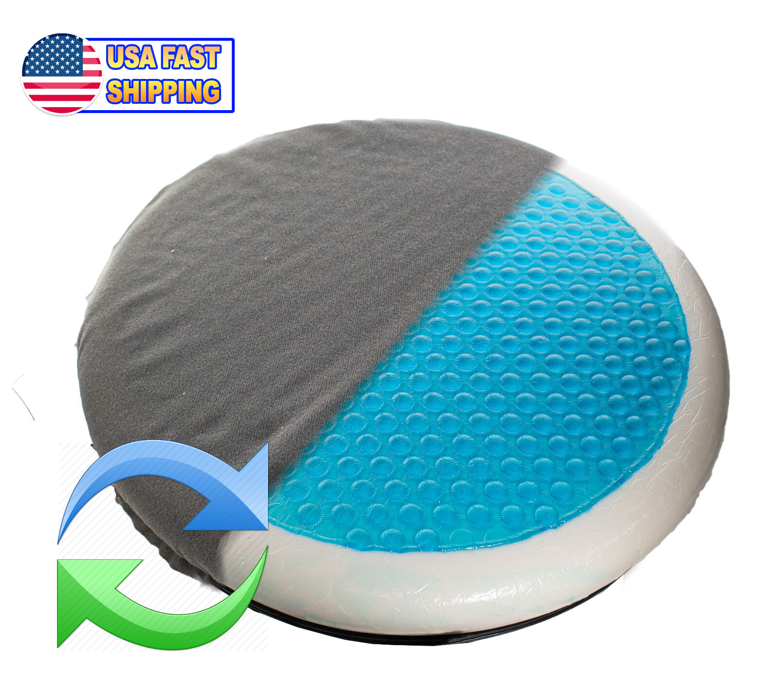 360° Swivel Rotation Gel Memory Foam Cushion Orthopedic Cooling Gel Seat Cushion