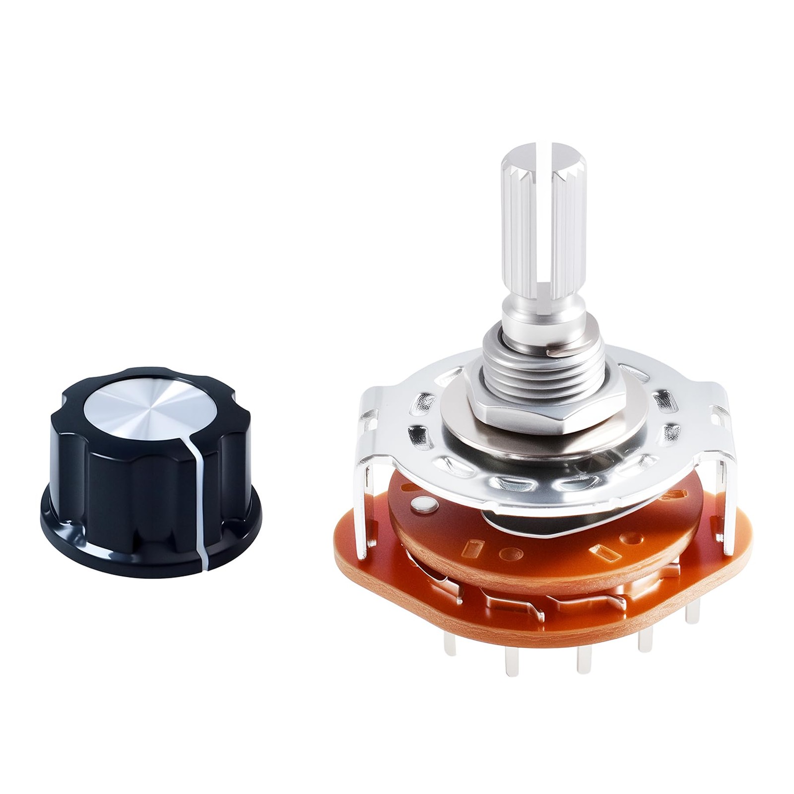 FOCMKEAS RS25 Rotary Band Switch 2P5T 2 Pole 5 Position 2×5 1pcs