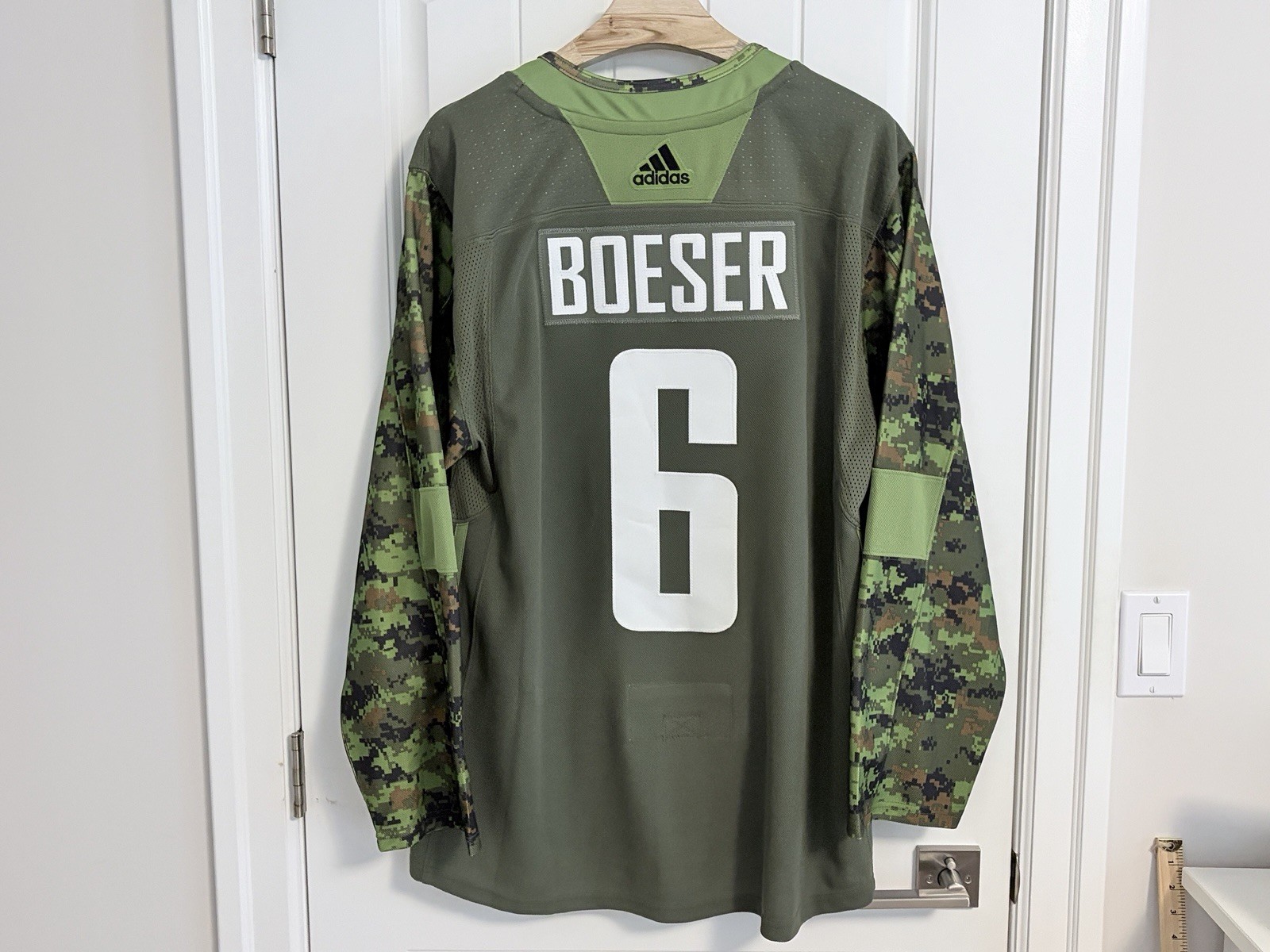 Authentic Adidas Vancouver Canucks Boeser Military Appreciation Jersey Size 54