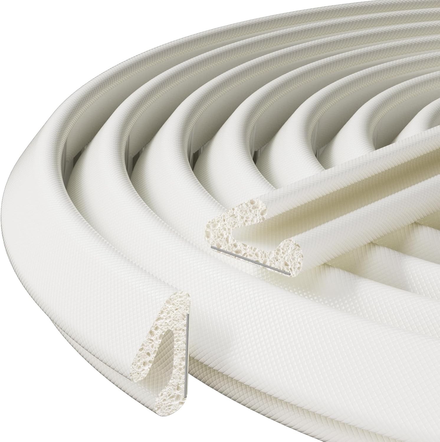 V-Shaped Thin Weather Stripping Door Seal, 19.7FT Small Draft Stopper for Doors,