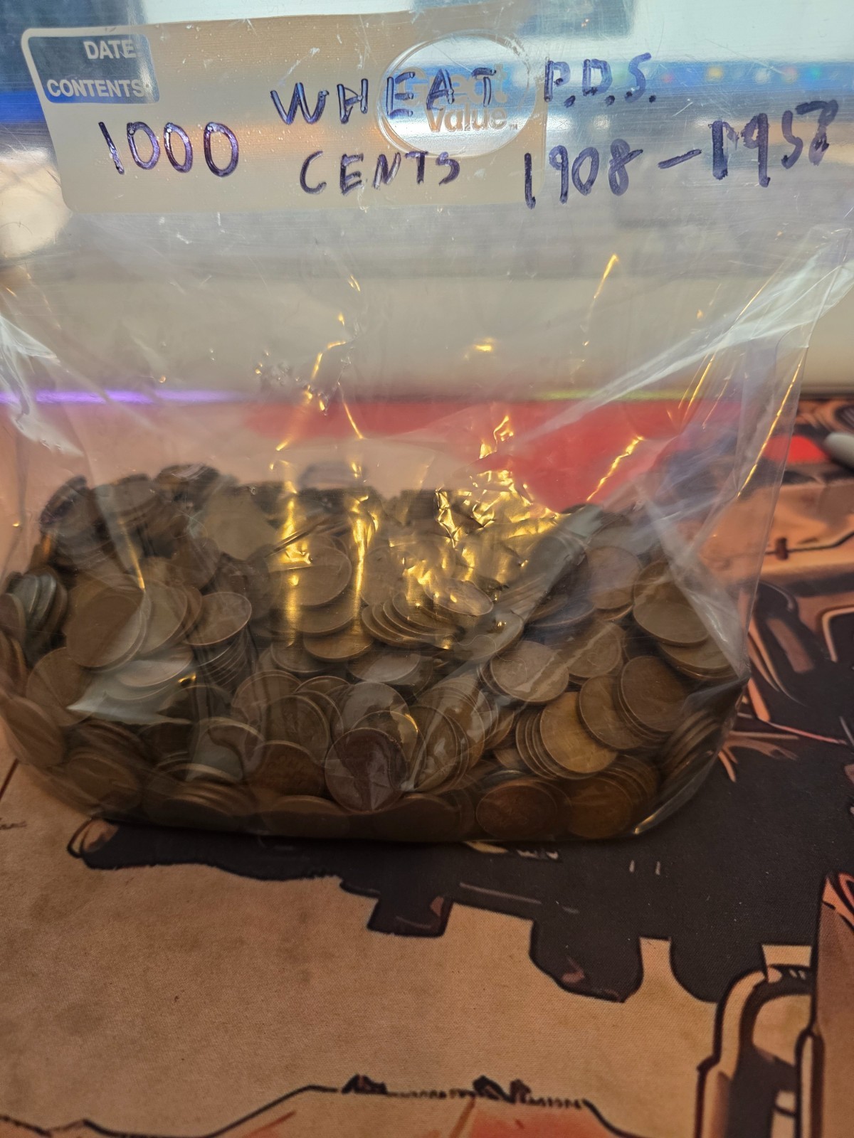 1000 Wheat Pennies Unsearched