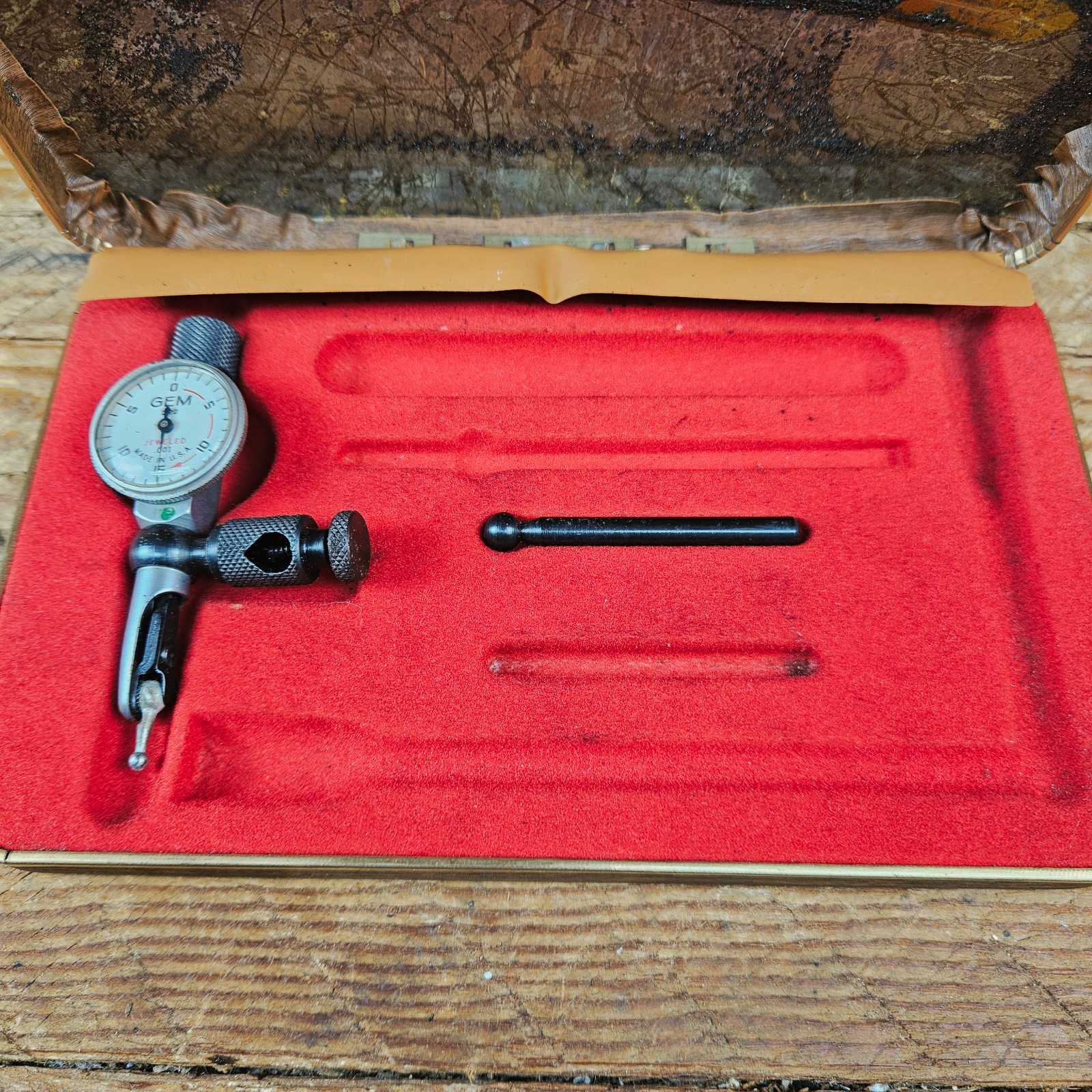 Vintage GEM  Indicator Cleveland Ohio Machinist Tool USA-Original Case