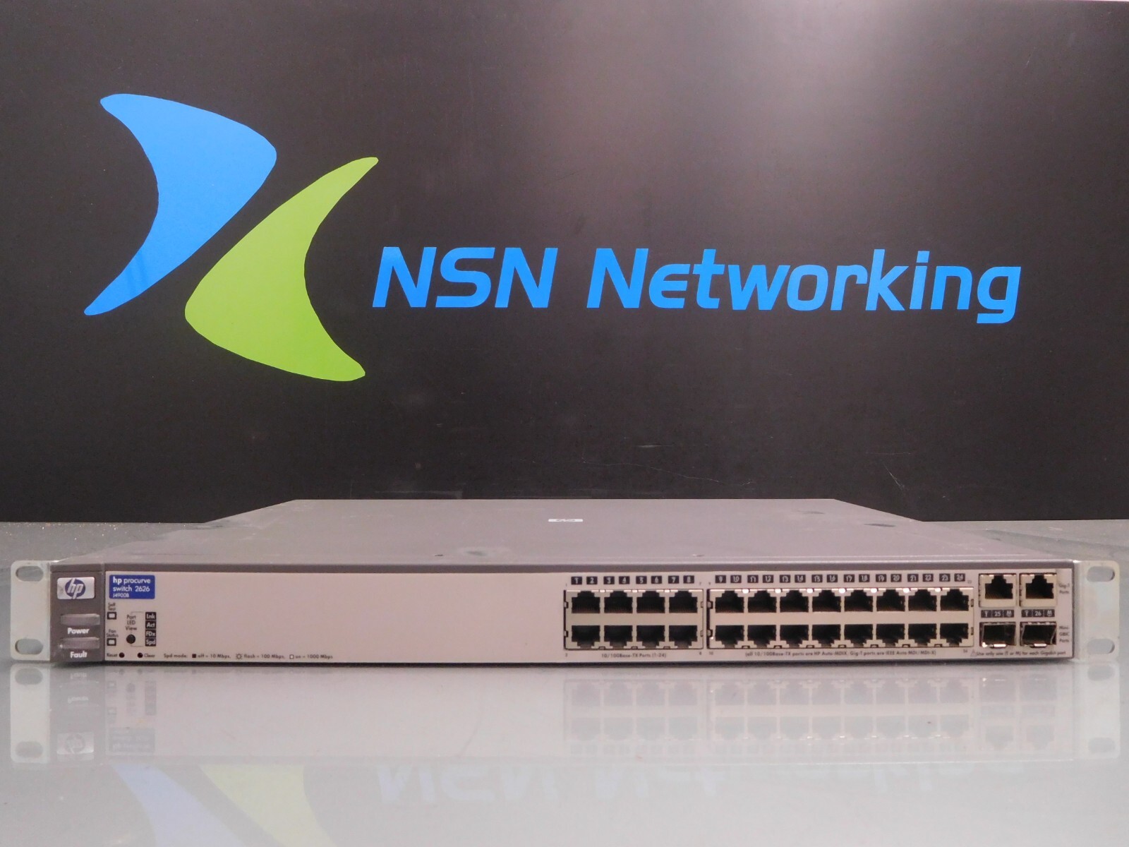 HP ProCurve J4900B 2626 24-Port Managed 10/100 Switch w/ Rack Ears
