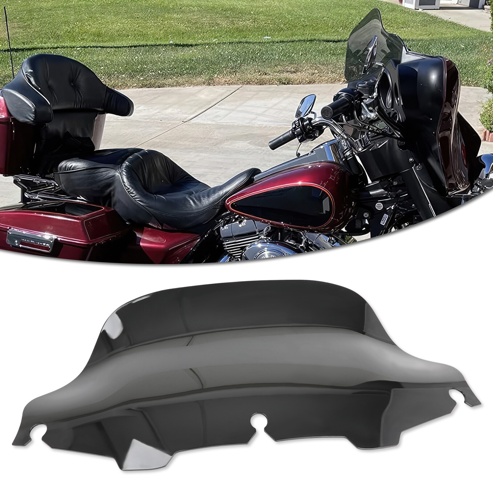 8" Windshield Windscreen For Harley Ultra Classic Electra Glide FLHTCU 1996~2013