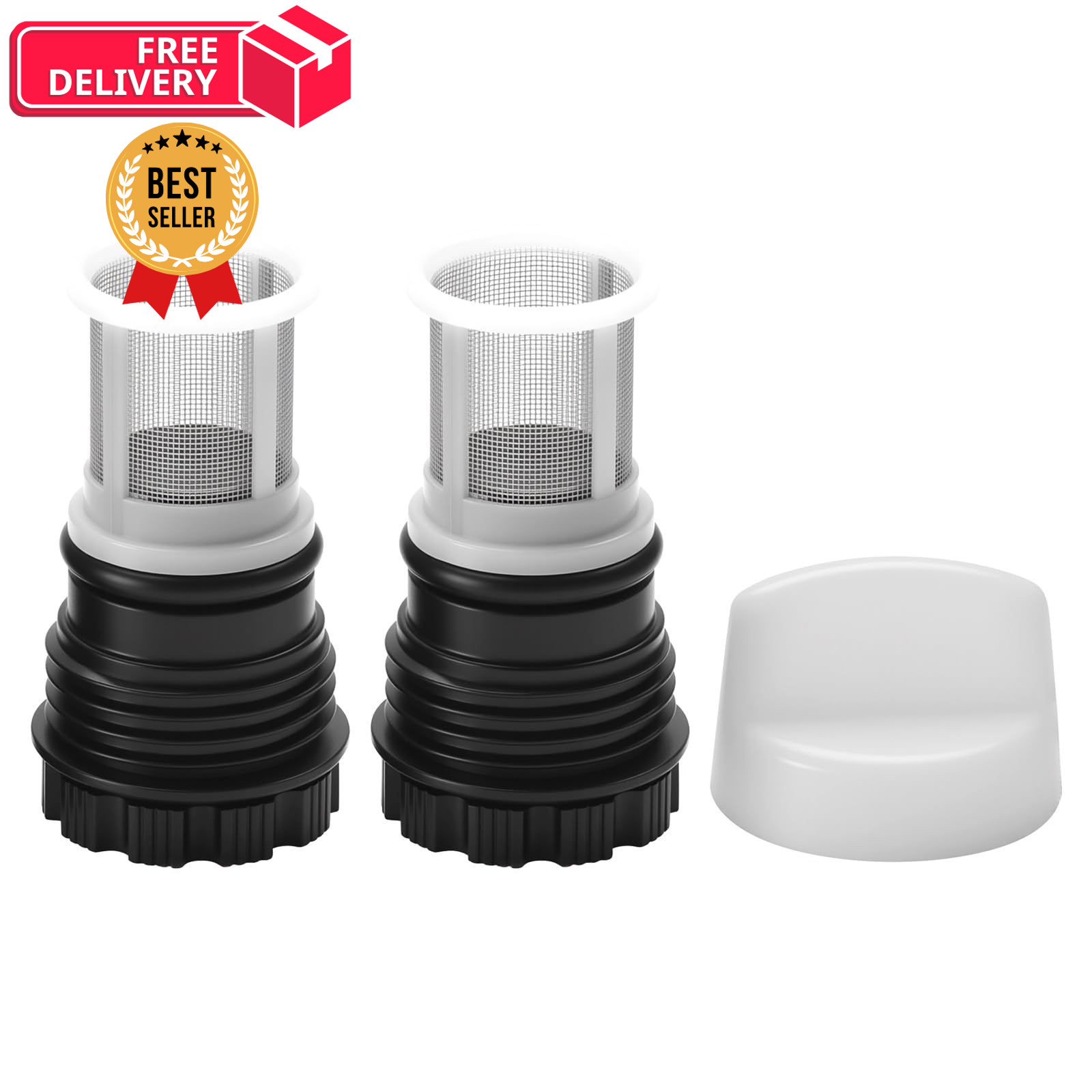 H98-510-S tankless Water Heater Filter Kit for Rinnai Black